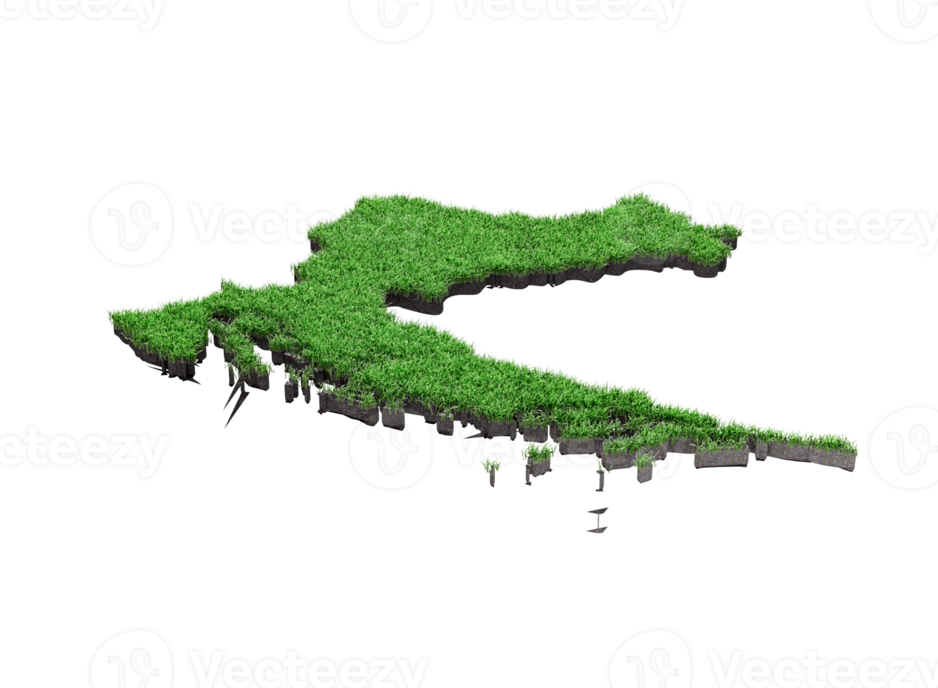 Croatia Map Soil Land Geology Cross Section Green Grass And Rock Ground Texture 3d Illustration png
