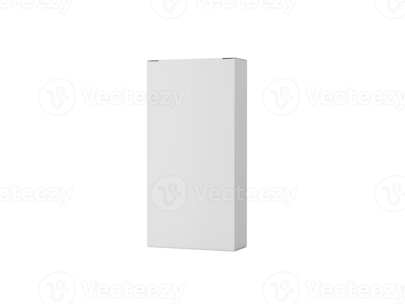 Rectangular Cardboard Box For Packaging, Positioned Horizontally. 3d Illustration png