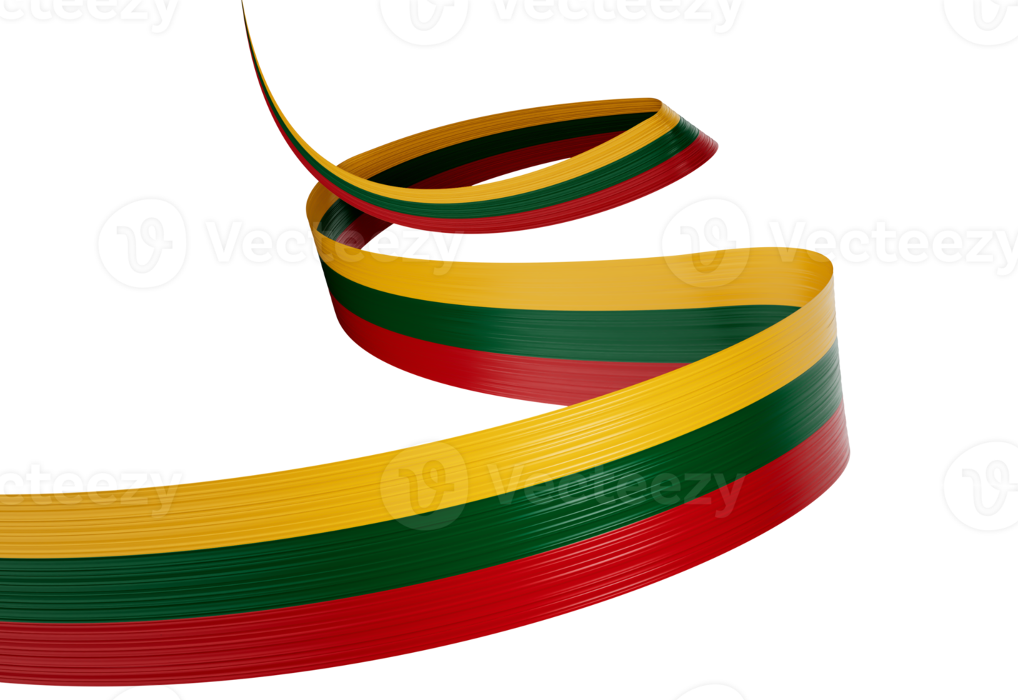 3d Flag Of Lithuania 3d Shiny Waving Lithuania Ribbon Flag On 3d Illustration png