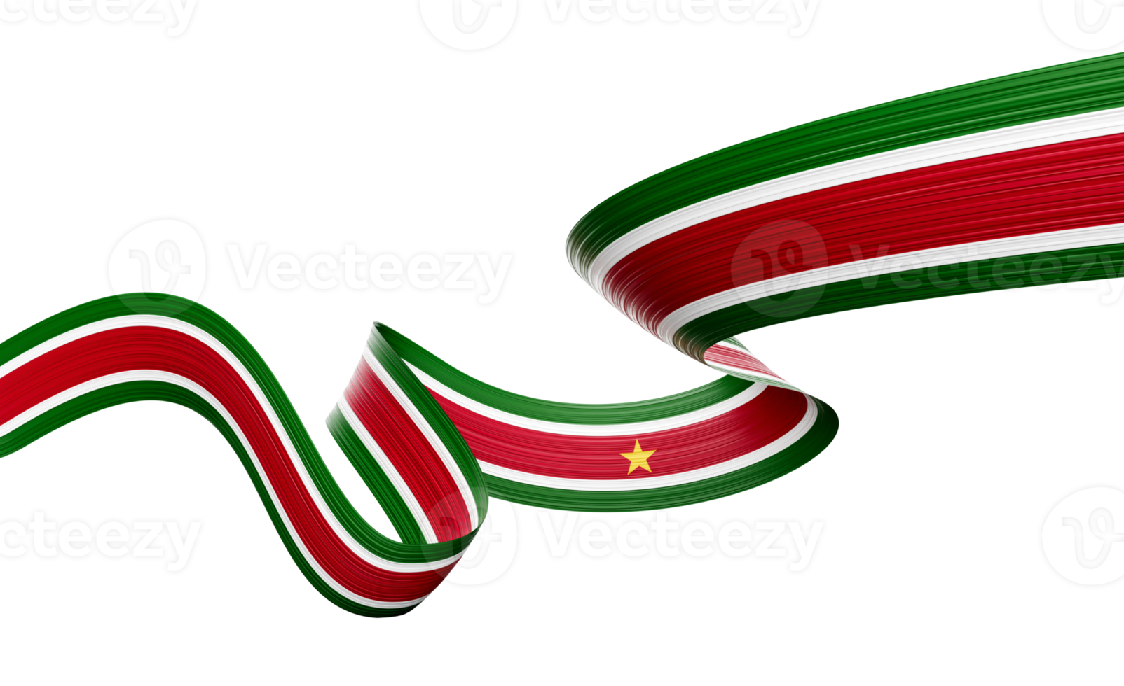3d Flag Of Suriname 3d Shiny Waving Suriname Ribbon Flag. 3d Illustration png