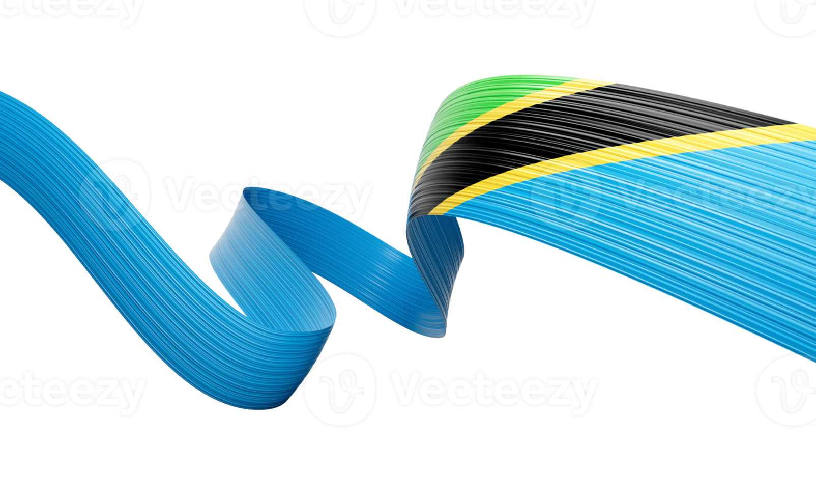 3d Flag Of Tanzania 3d Shiny Waving Tanzania Ribbon Flag. 3d Illustration png