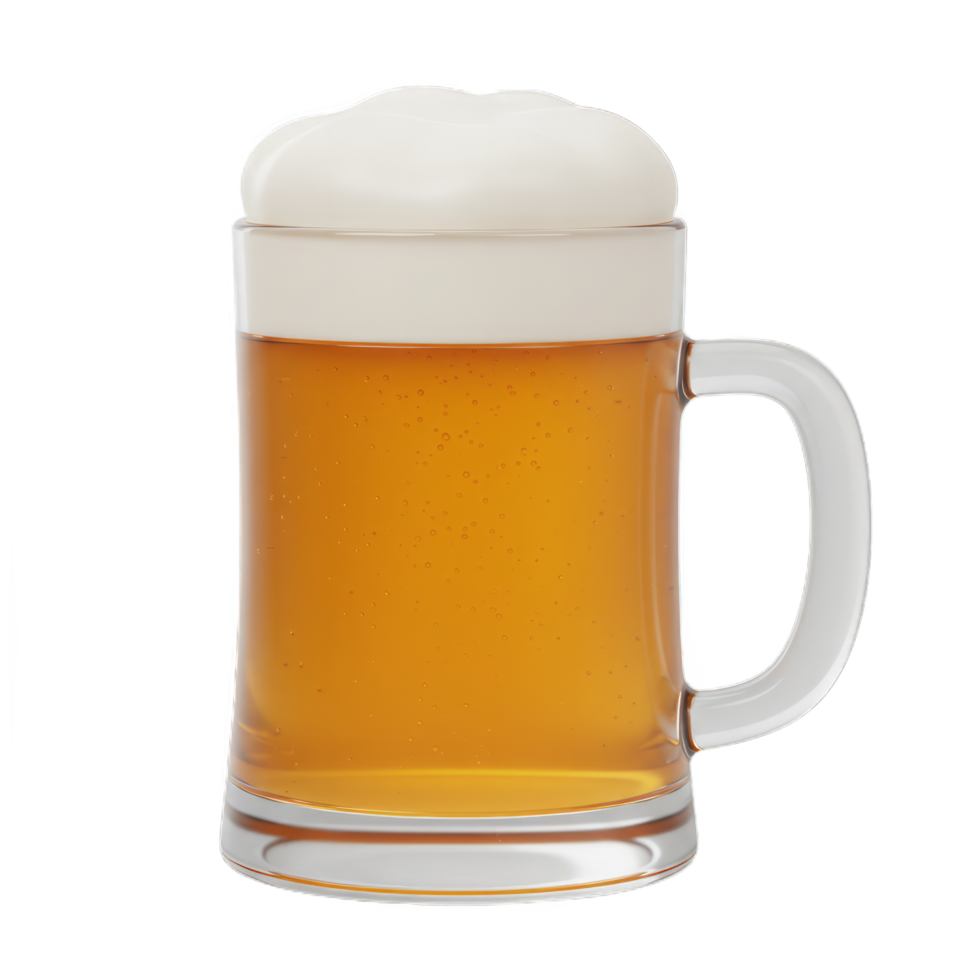 Refreshing Glass of Frothy Golden Beer. A Close-Up View of a Perfectly Poured Pint png