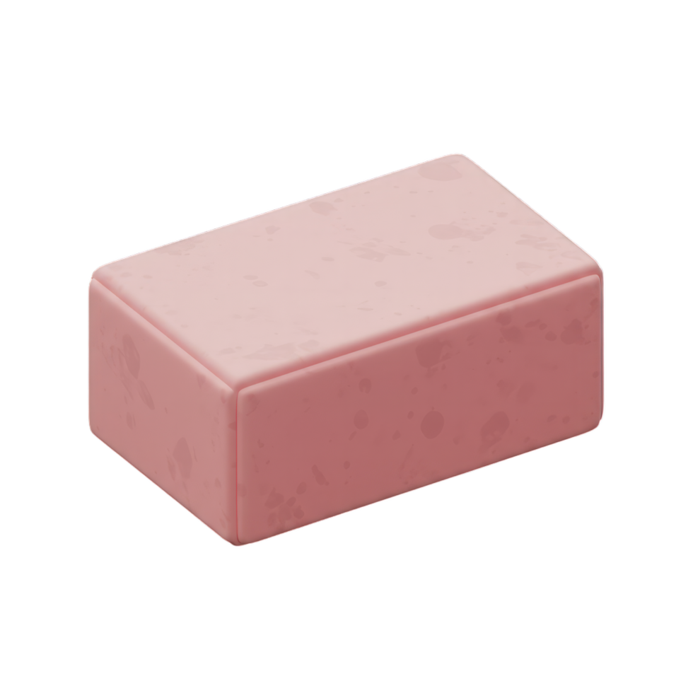 Pink Rectangular Object with Speckled Texture. A 3D Rendered Image of a Unique Pink Block png