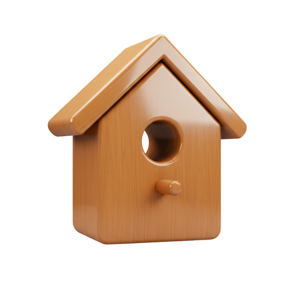 Adorable Wooden Birdhouse. A Cozy Home for Feathered Friends png
