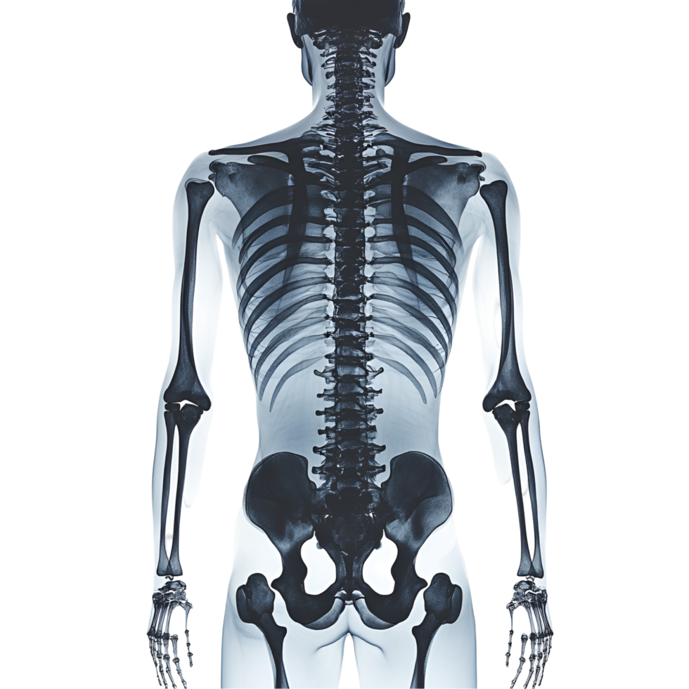 3D Medical Skeleton With Detailed Bone Structure On Transparent Background png