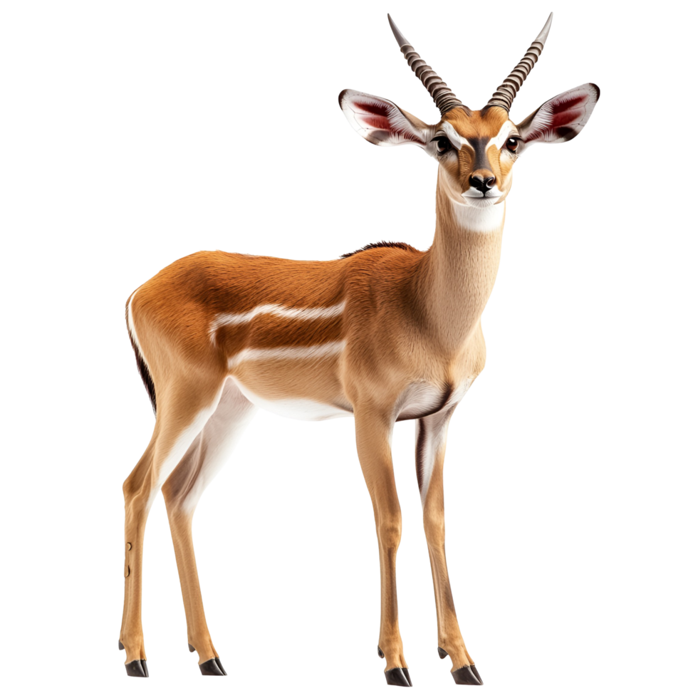 an antelope standing on transparent background png