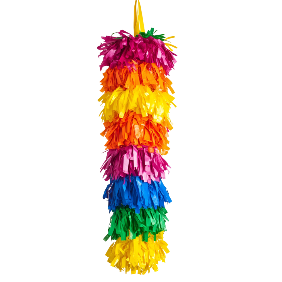 a colorful pinata hanging on a string transparent background png