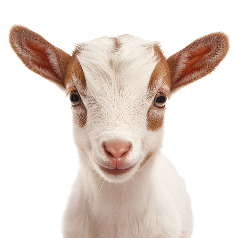 Young Black And White Goat Sitting Peacefully Transparent Background png