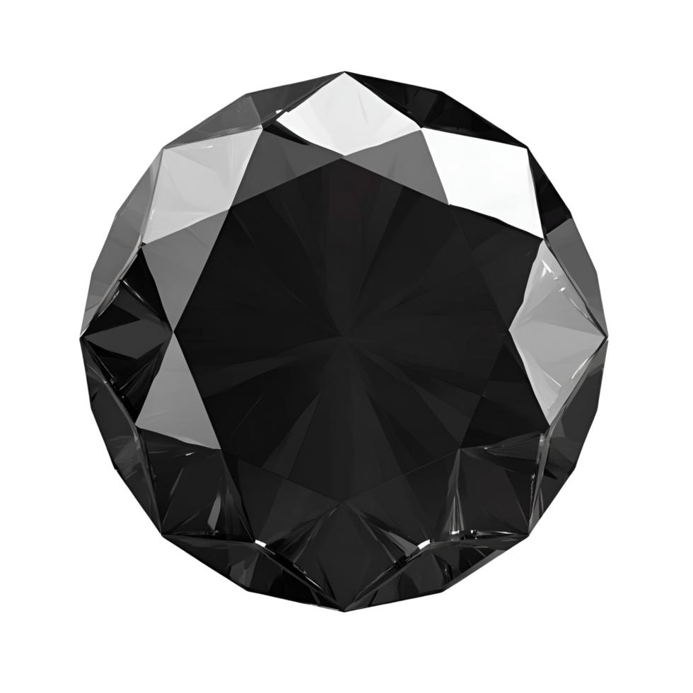Black Diamond Gemstone Jewel Isolated Transparent Background png