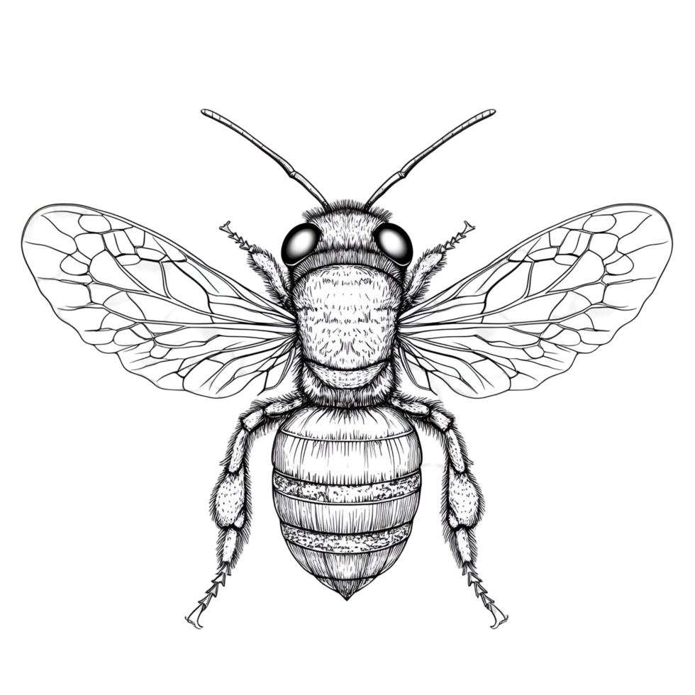 Realistic Bee Transparent Background png