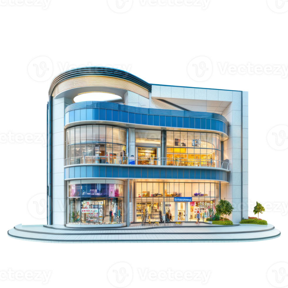 Shopping Mall isolate on transparent background png