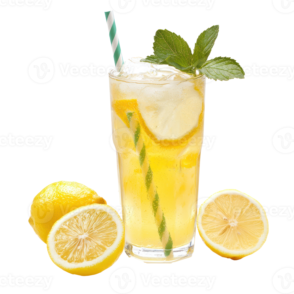 Lemon Soda isolate on transparent background png