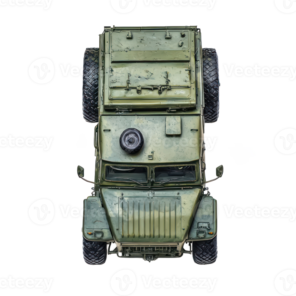 Destroyer military vehicle top view isolate on transparent background png