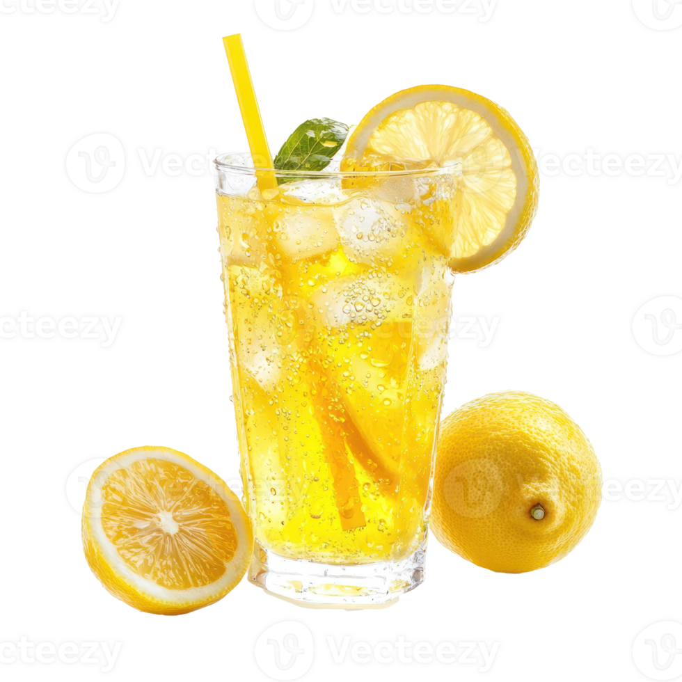 A Lemon Soda isolate on transparent background png
