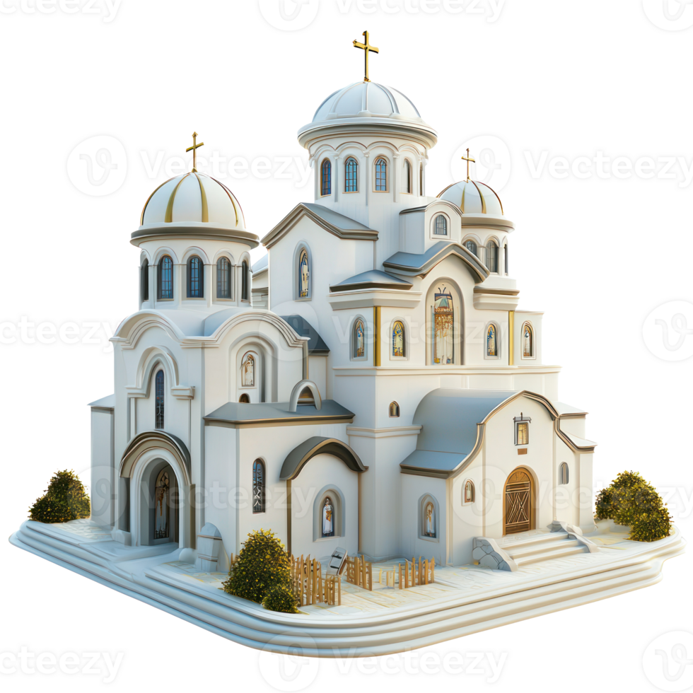 an illustration of a church on transparent background png