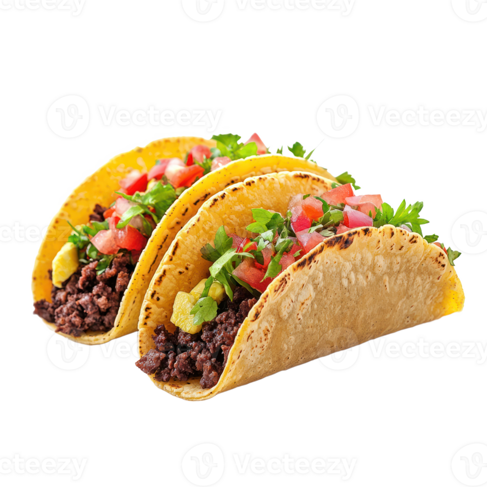 Two tacos on transparent background png