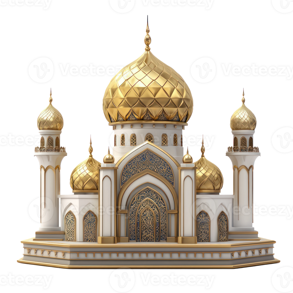 3D Islamic decoration for Eid al adha isolate on transparent background png
