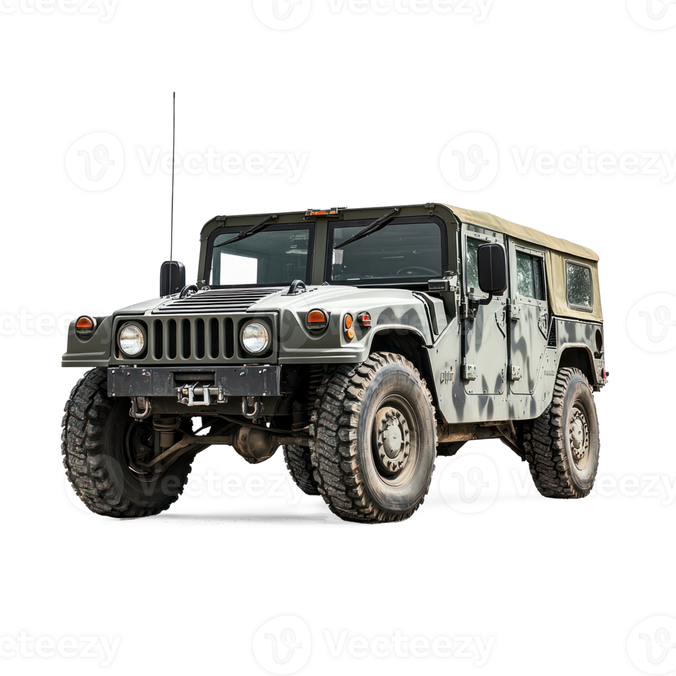 Humvee military vehicle isolate on transparent background png