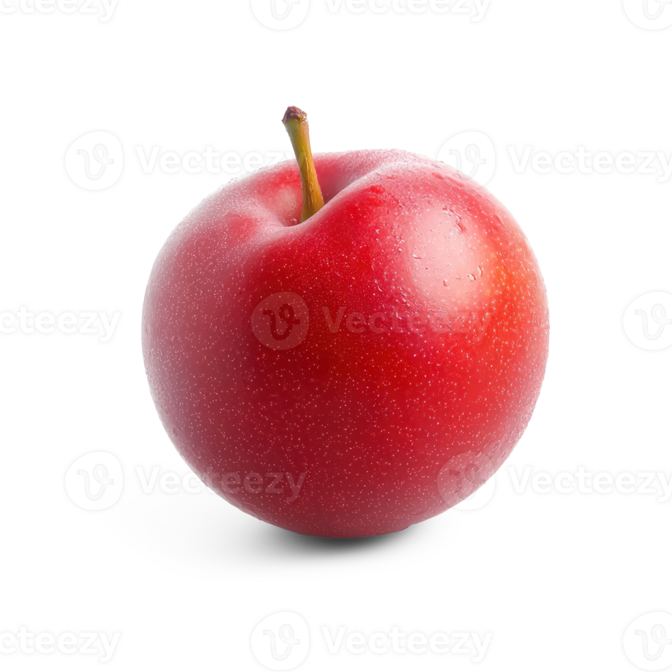 A red apple on transparent background png
