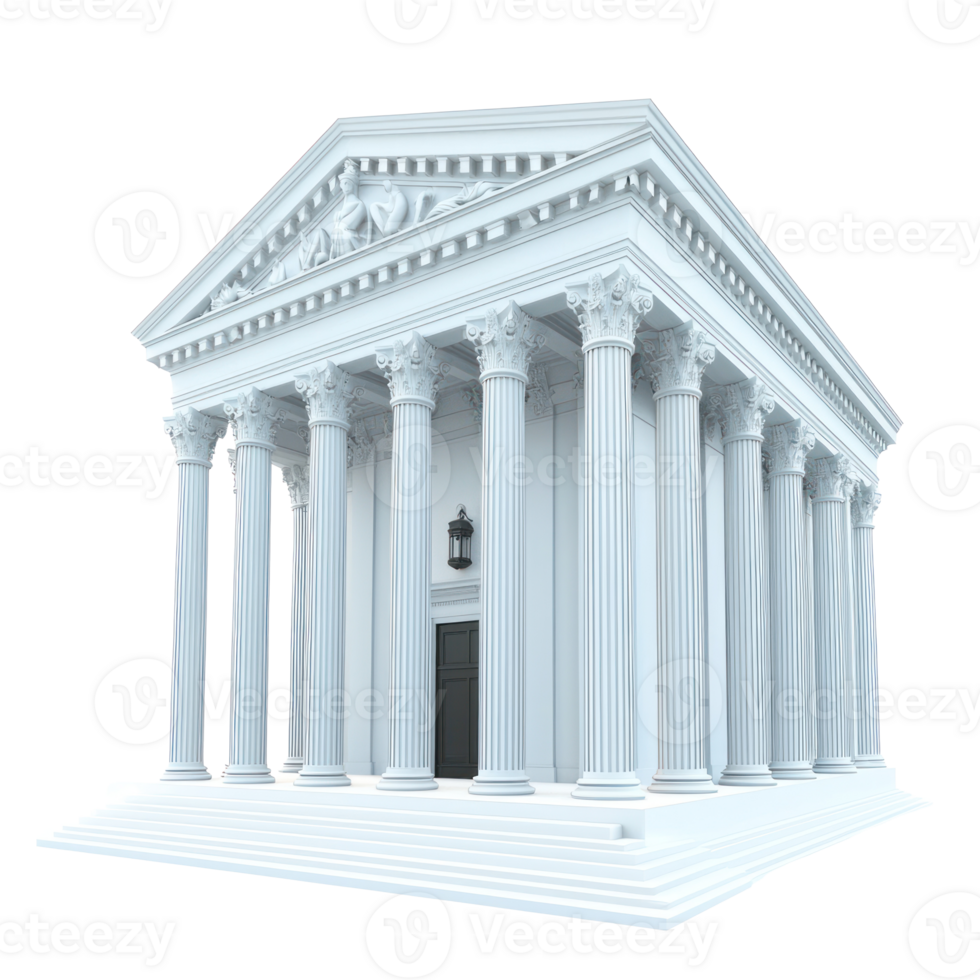 A Courthouse isolate on transparent background png