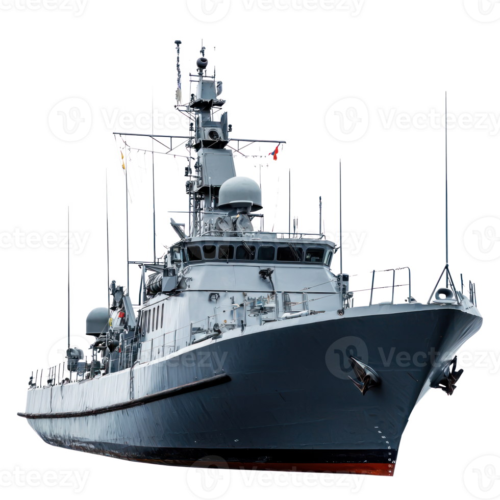 A Frigate military vehicle isolate on transparent background png