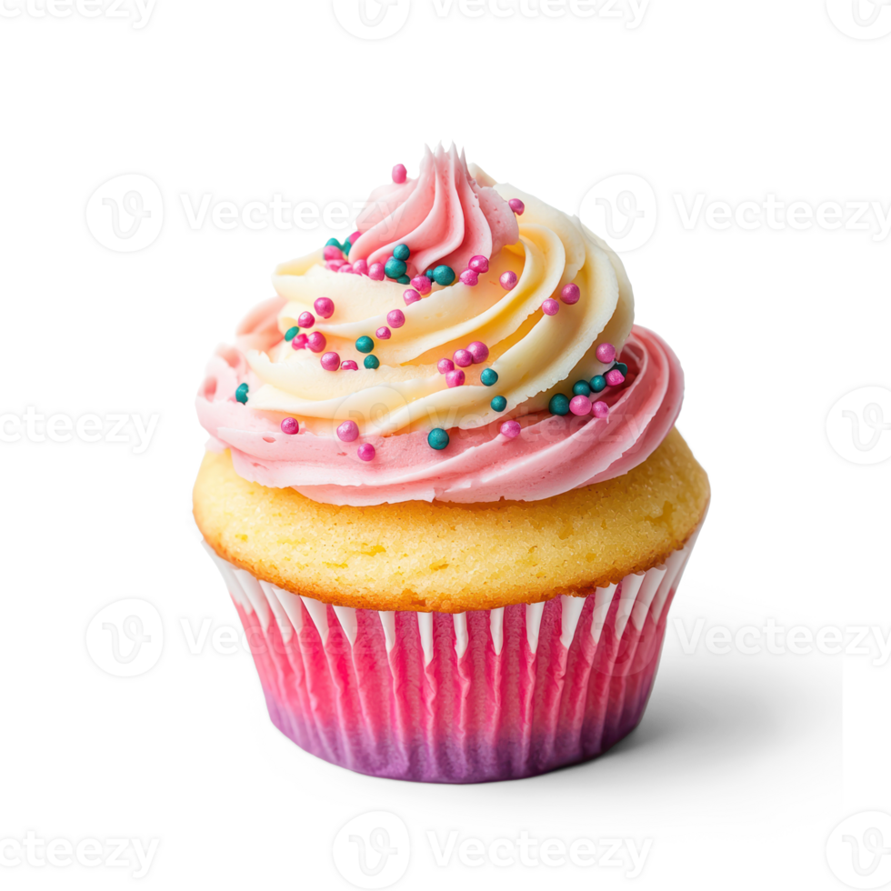A pink Cupcakes isolate on transparent background png