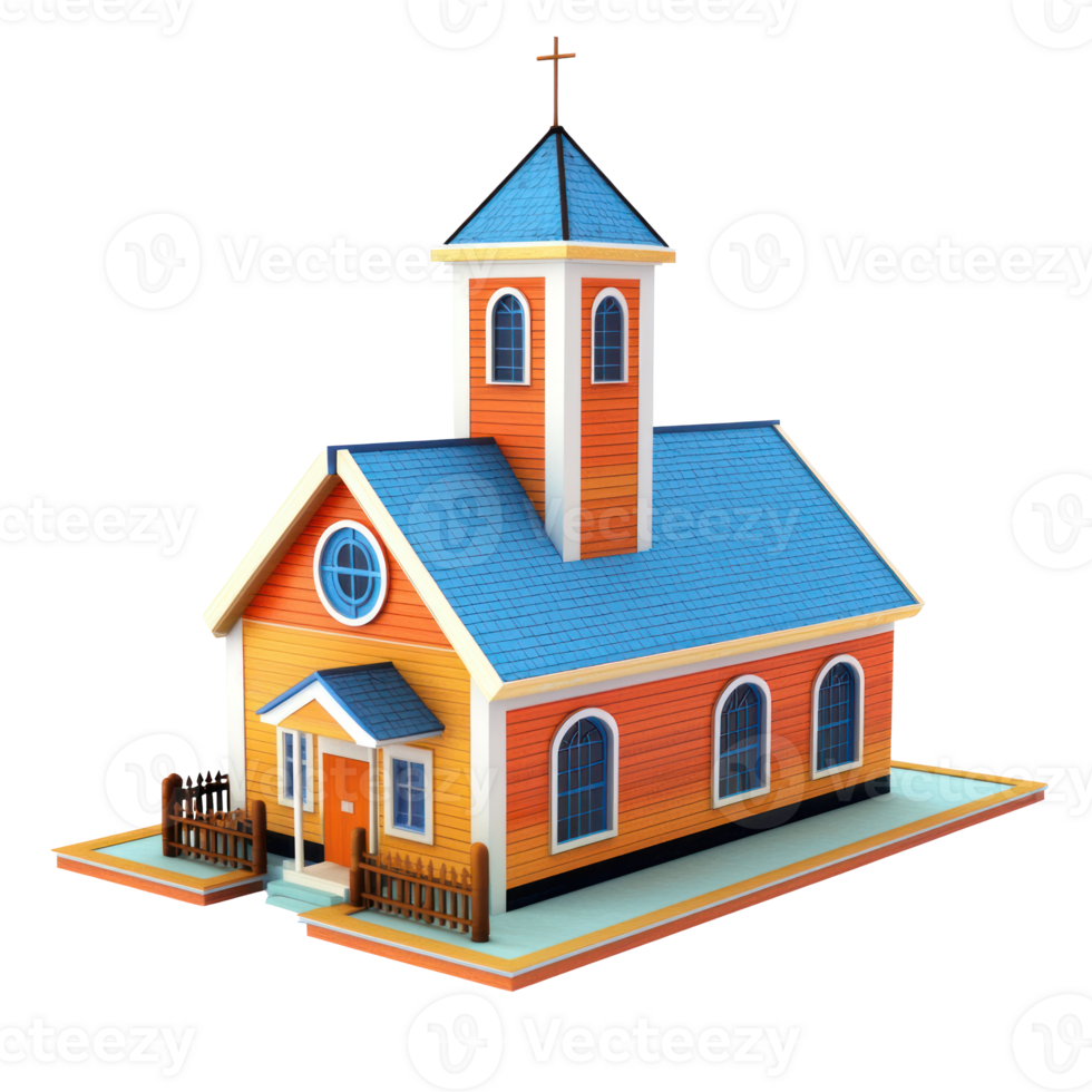 church clipart isolate on transparent background png