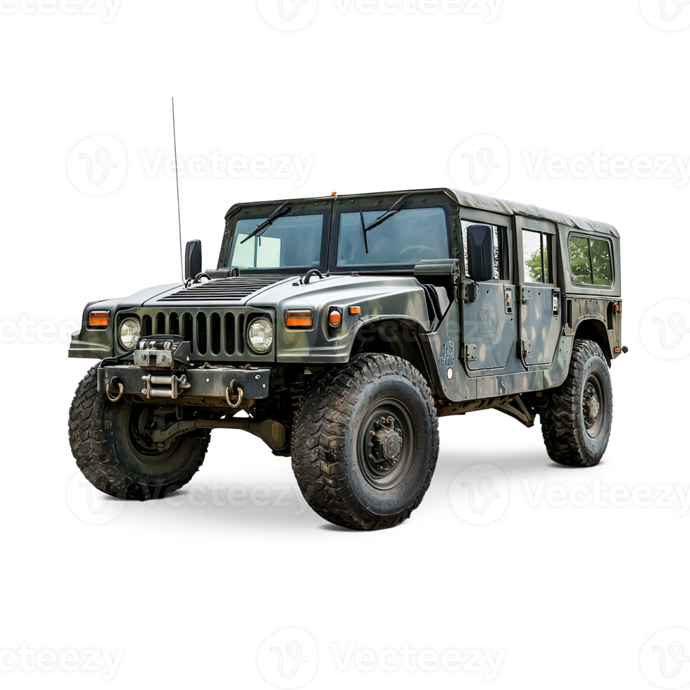 Humvee Military Jeep military vehicle isolate on transparent background png