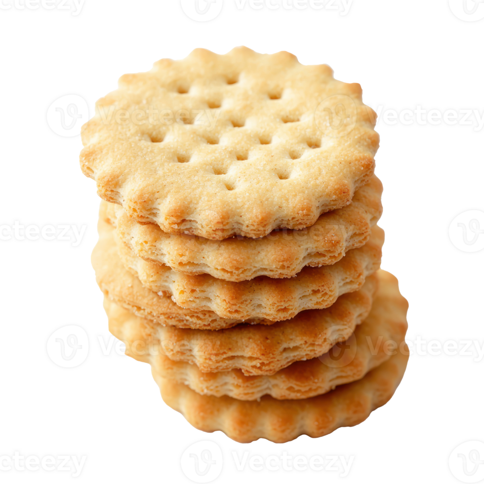 Stack of biscuits on transparent background png