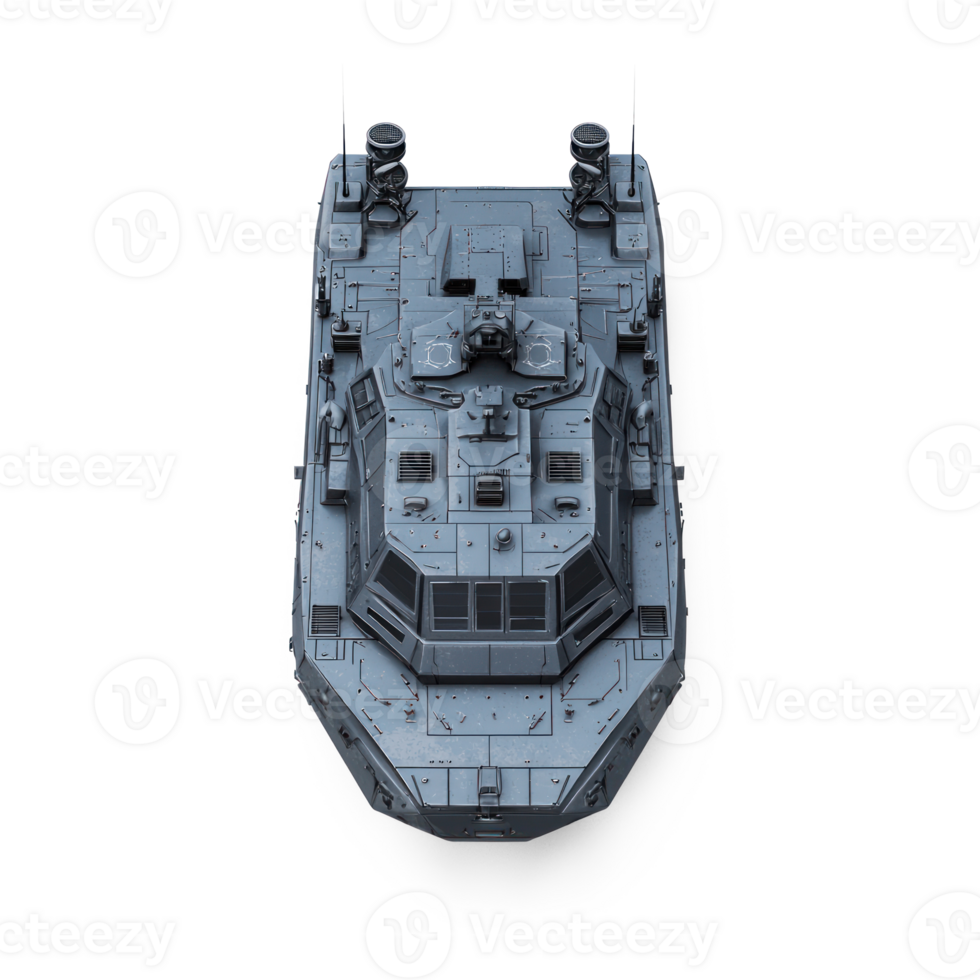 a military vehicle tow view on transparent background png