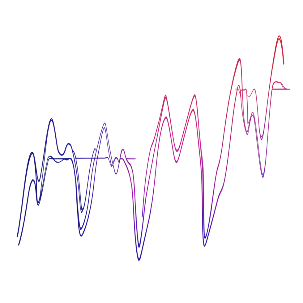 Glowing Heart Shape With Pink And Blue Strokes On Transparent Background png