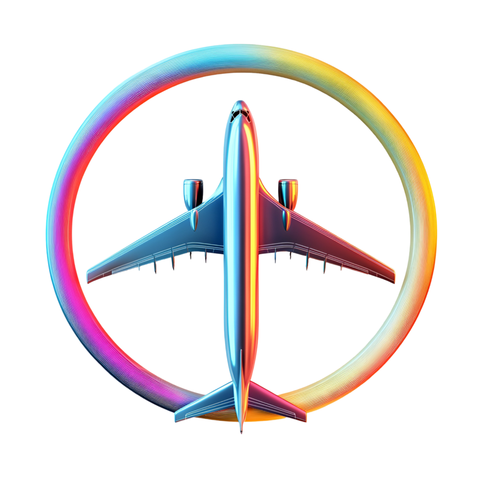3D Airplane Take Off Isolated On Transparent Background png