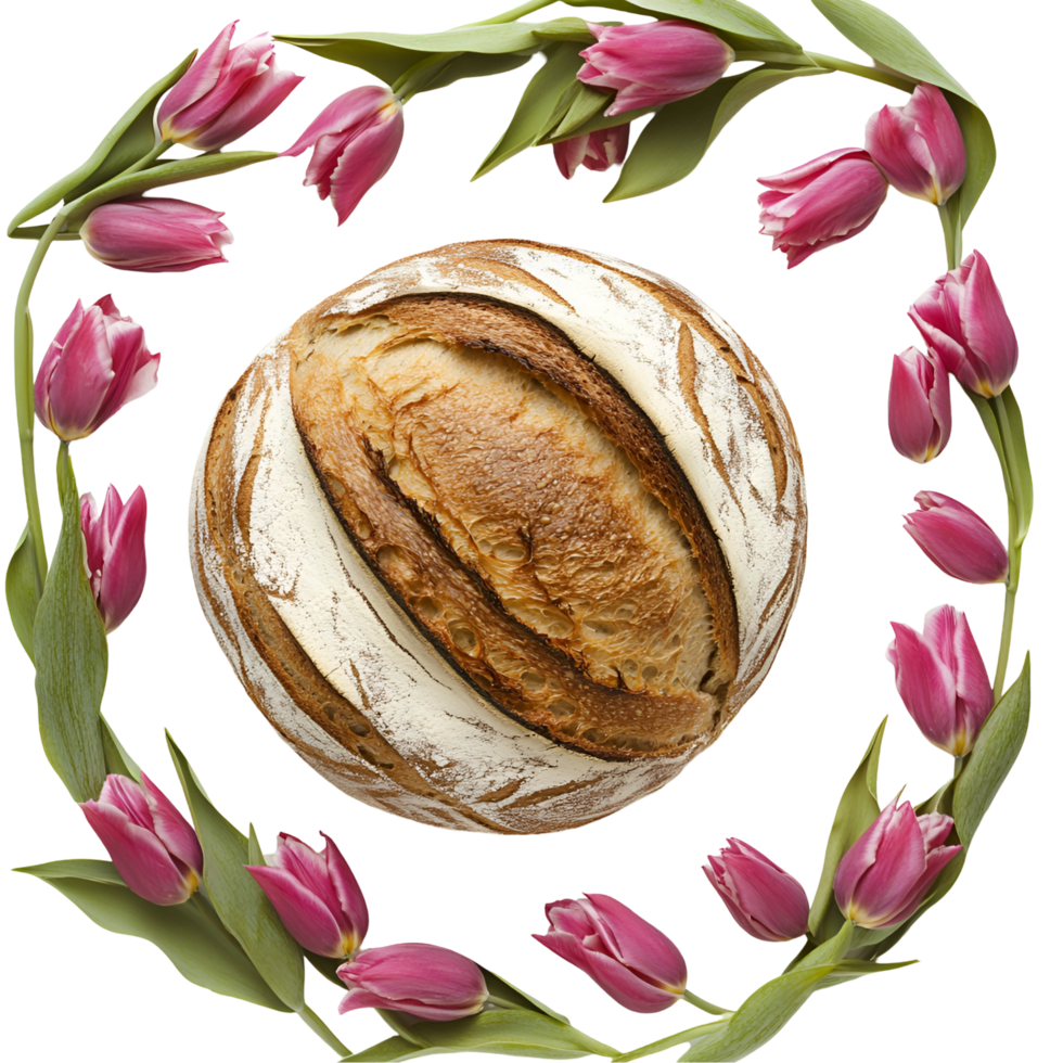Whole Grain Rye Bread With Crispy Crust On Transparent Background png