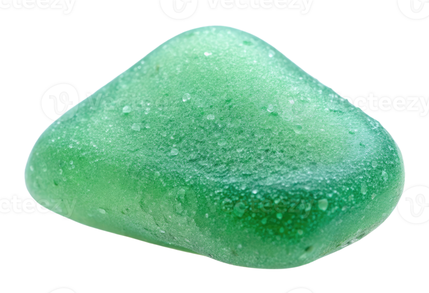 Green bar of soap isolated with transparent background. png