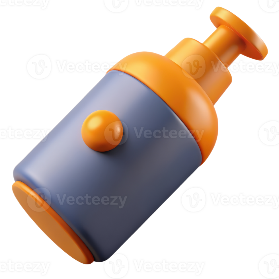A soap dispenser 3d render isolated on transparent png