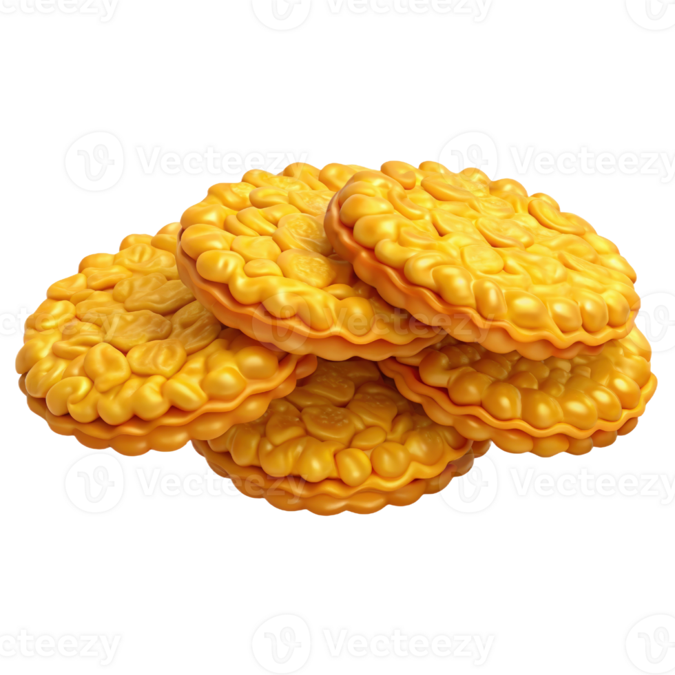 A pile of yellow cookies png