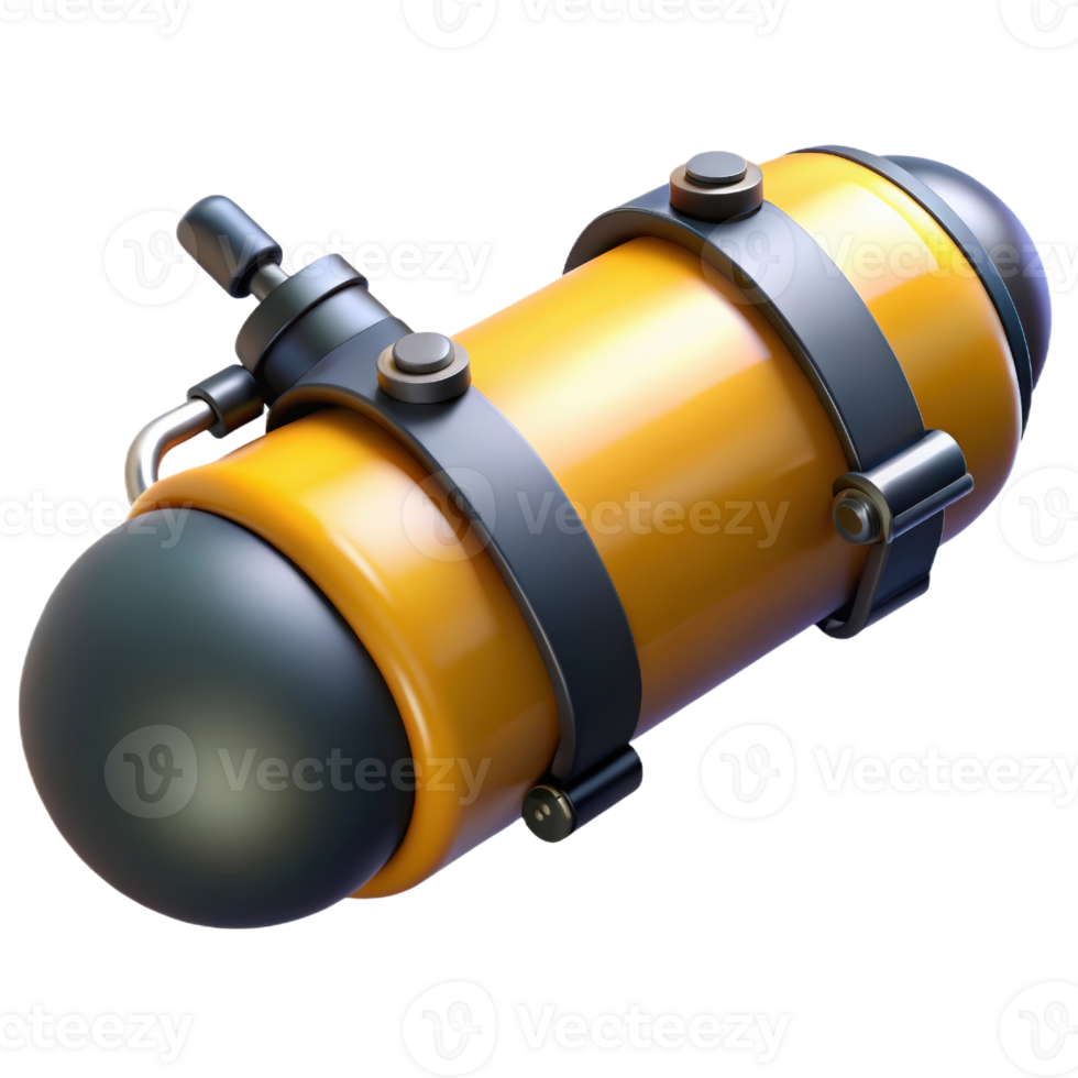 A yellow and black object with a black handle png