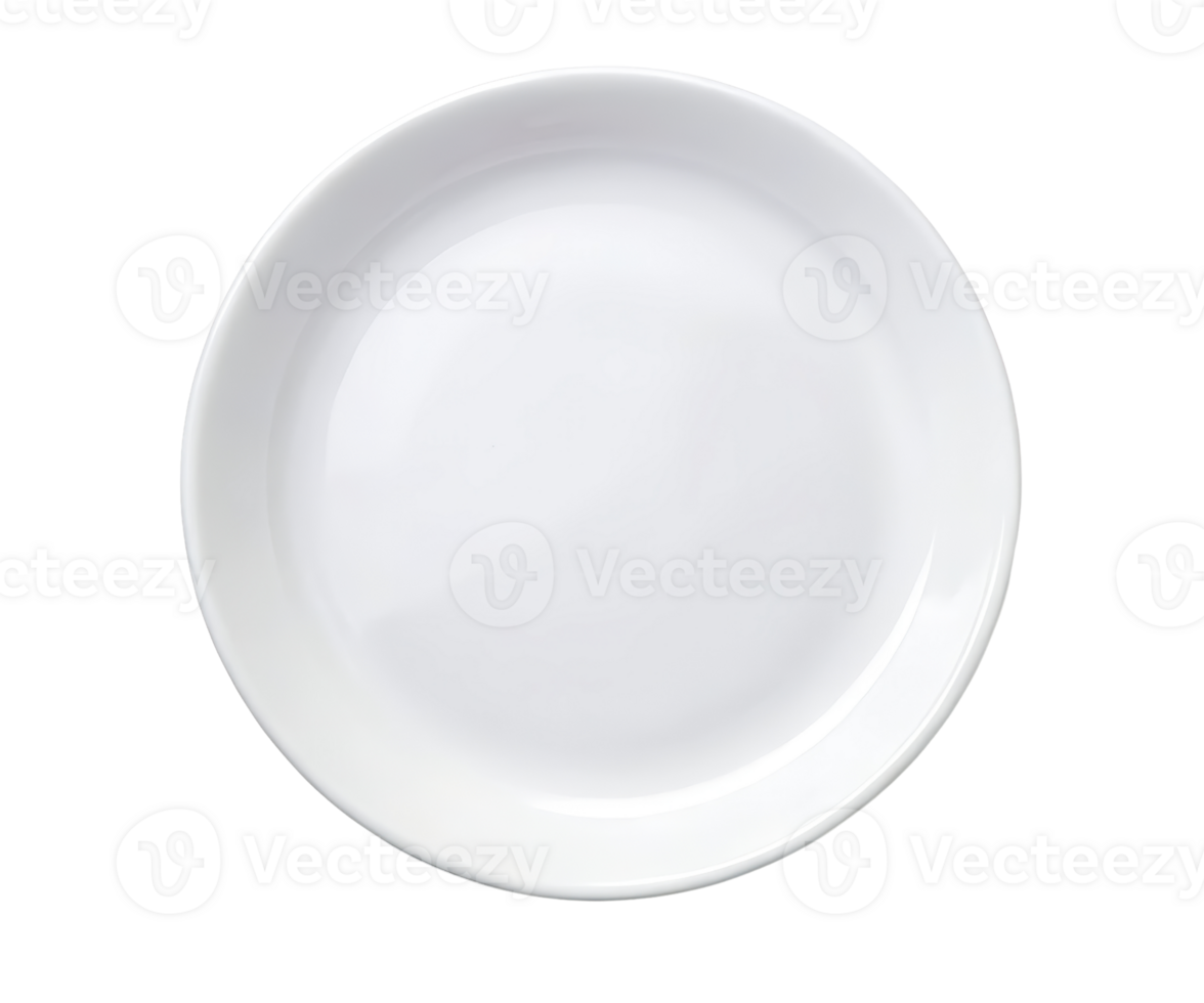 Simple white oval plate on a transparent background png
