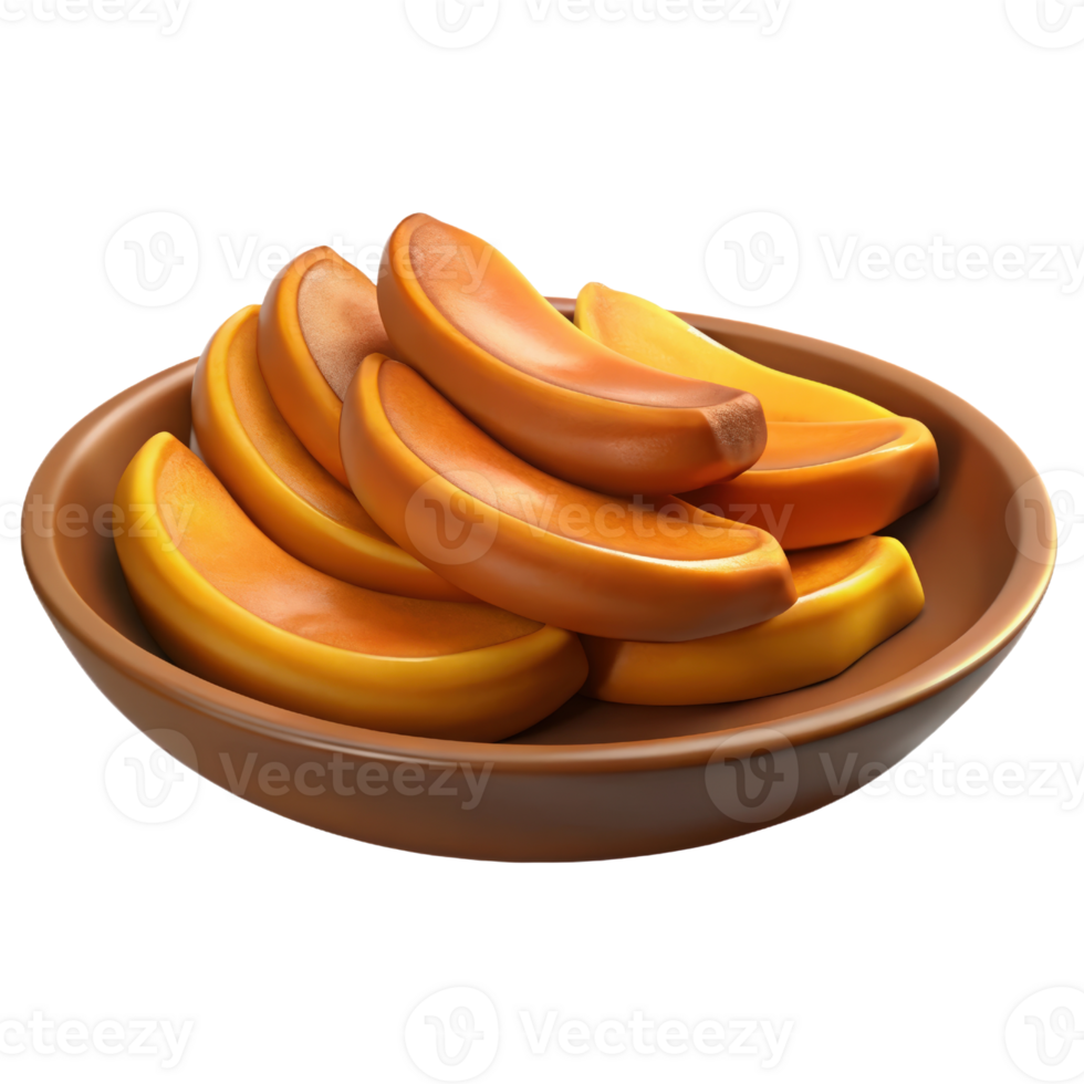A bowl of sliced bananas png