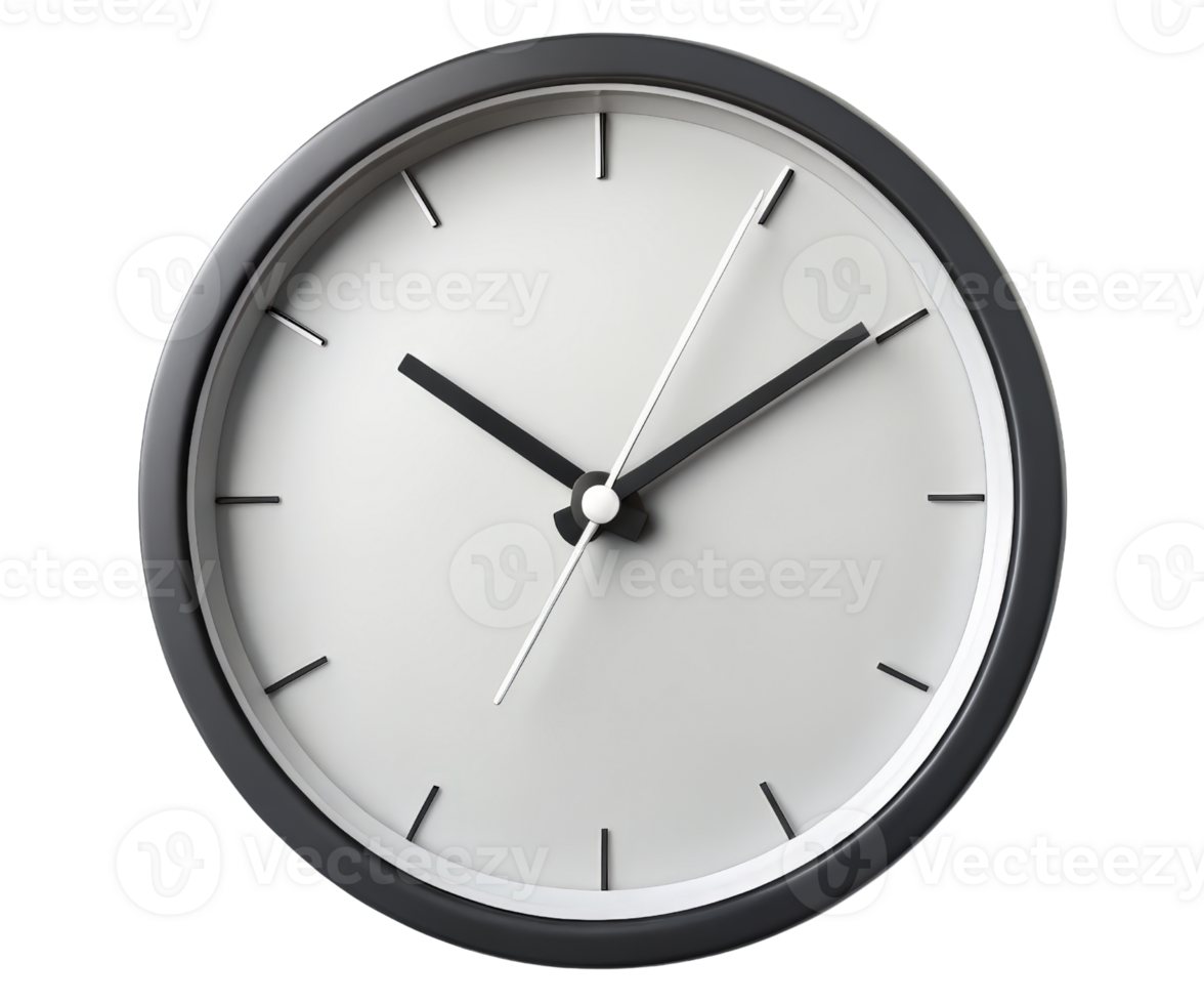 Simple clock on a transparent background png