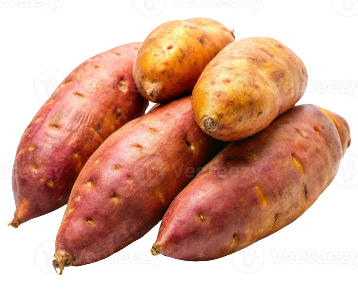 A pile of sweet potatoes on a transparent background png