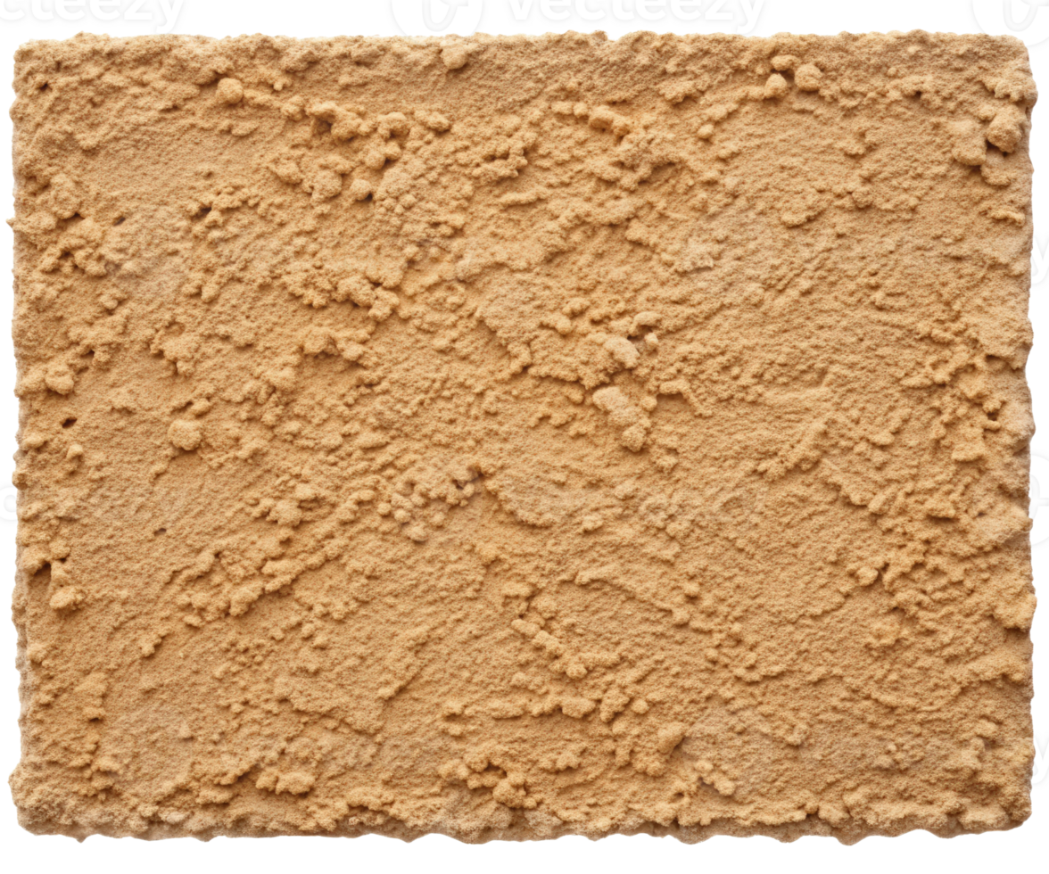 Textured beige surface background on a transparent background png