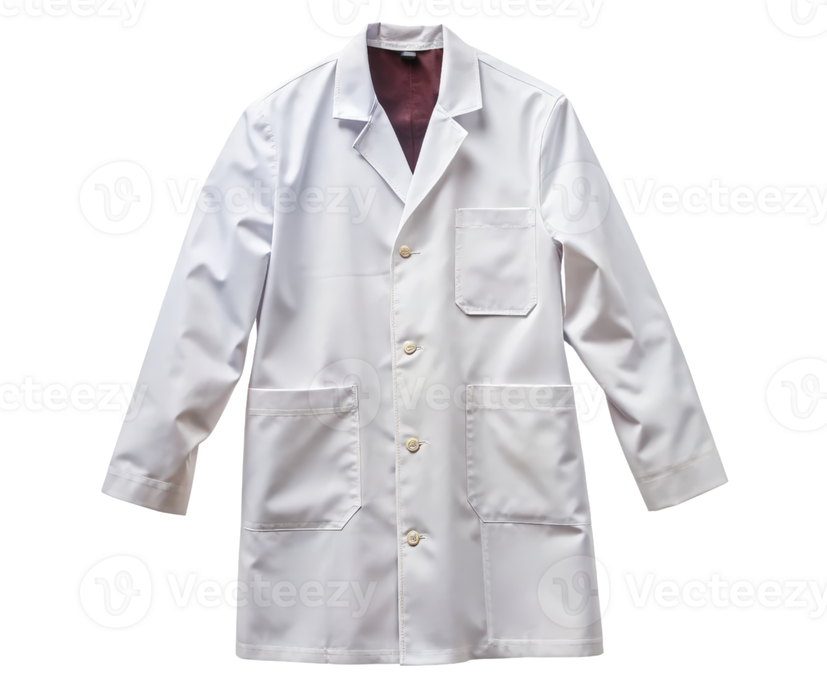 White lab coat on a transparent background png