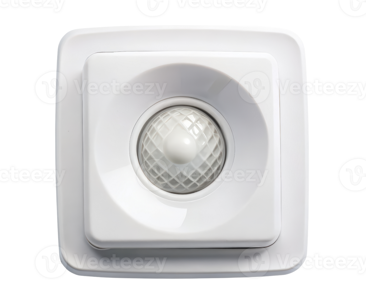White passive infrared sensor for lighting on a transparent background png
