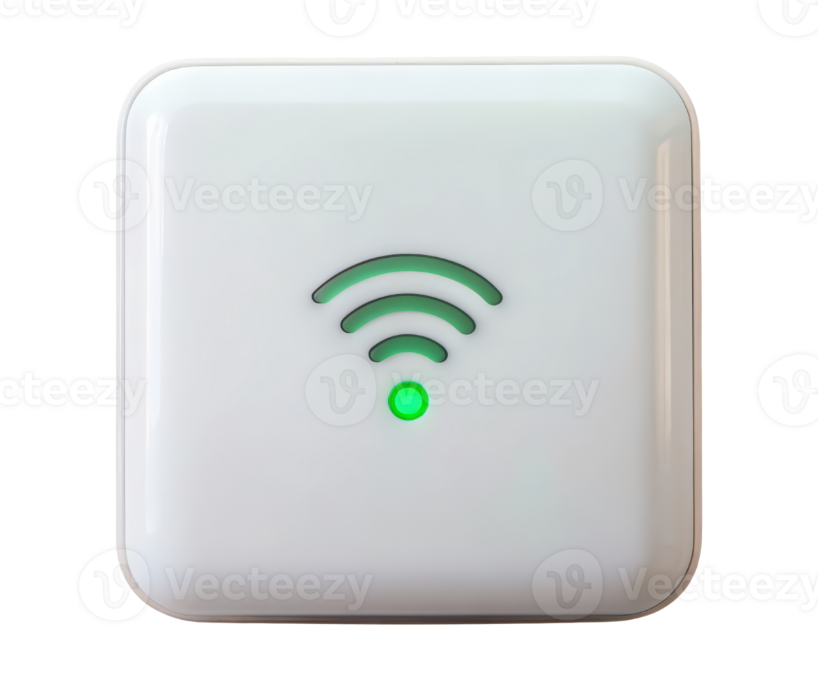 White square wifi signal booster on a transparent background png