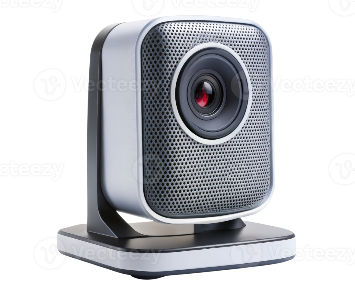 Modern webcam with built-in microphone on a transparent background png