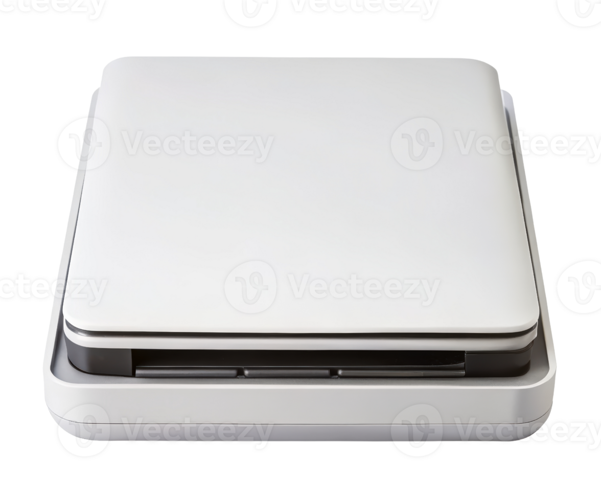 White portable scanner for documents on a transparent background png