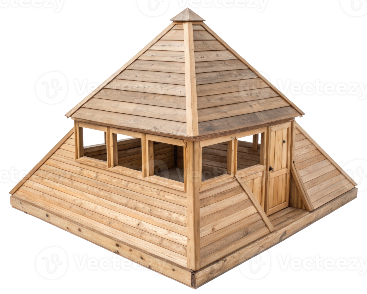 Wooden playhouse on a transparent background png