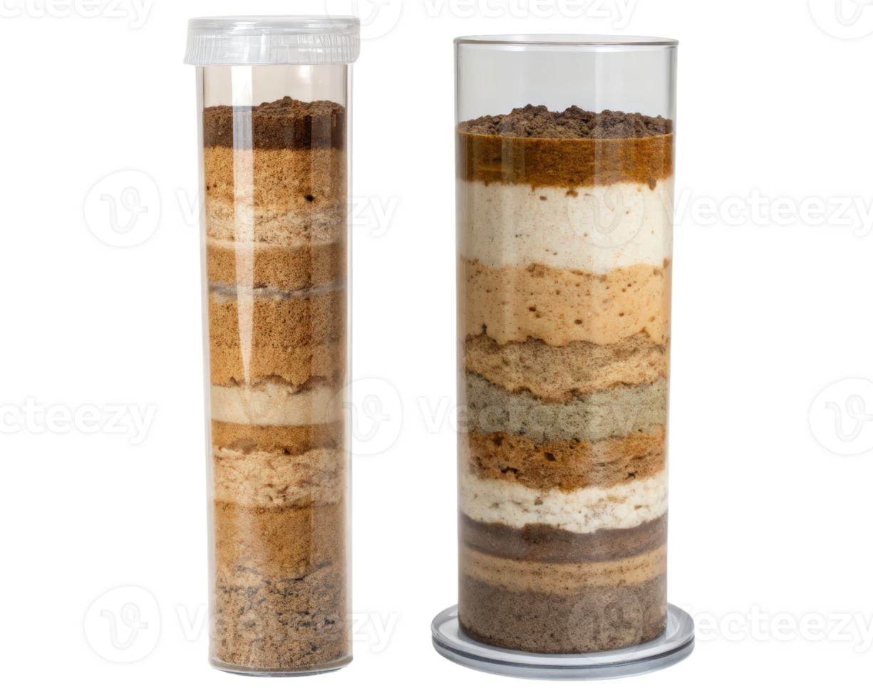 Two soil sample tubes on a transparent background png