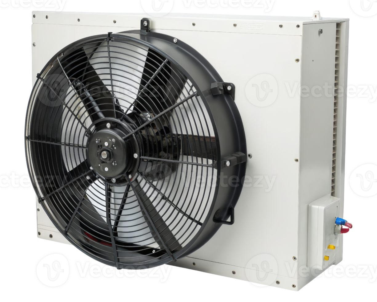 Industrial heater with fan on a transparent background png